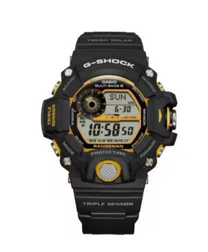 G-Shock GW9400Y-1 Rangeman Atomic Solar Yellow Black, Black, Modern, Black, Modern