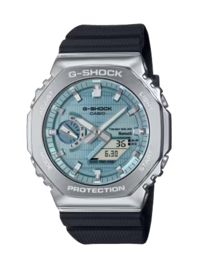 G-Shock Casio G-Steel Solar Connected Blue Dial Black Resin Strap Watch - GBM2100A-1A2