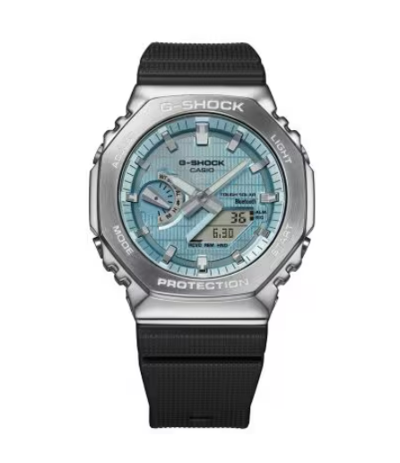 G-Shock Casio G-Steel Solar Connected Blue Dial Black Resin Strap Watch - GBM2100A-1A2