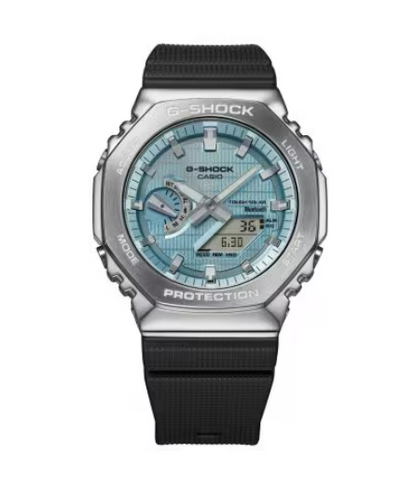 G-Shock Casio G-Steel Solar Connected Blue Dial Black Resin Strap Watch - GBM2100A-1A2