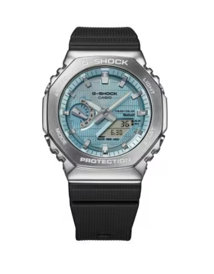 G-Shock Casio G-Steel Solar Connected Blue Dial Black Resin Strap Watch - GBM2100A-1A2