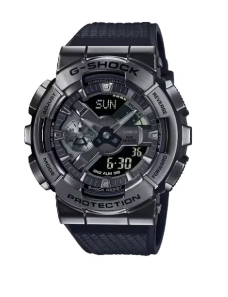Casio G-Shock Men's Analog-Digital Watch - GM110-1A with Black Resin Band- G-STEEL 110 SERIES GM110BB-1A