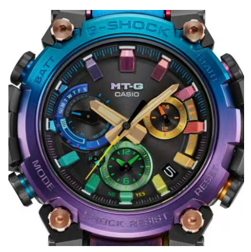 Casio G-SHOCK MT-G Nebula Rainbow Ion-Plating Chronograph MTGB3000DN1A