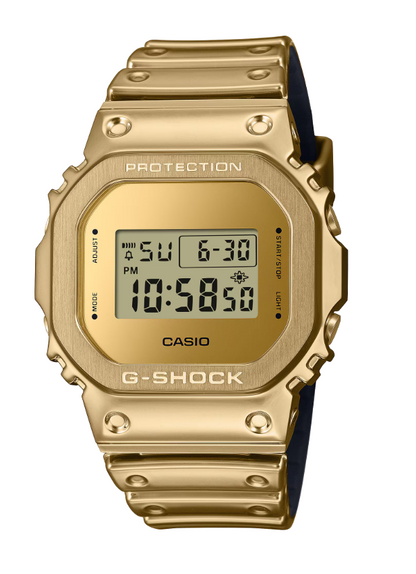 Casio G-SHOCK G-STEEL 5600 SERIES GM5600YMG-9 with Metallic Gold Style and Silicone Watch Band
