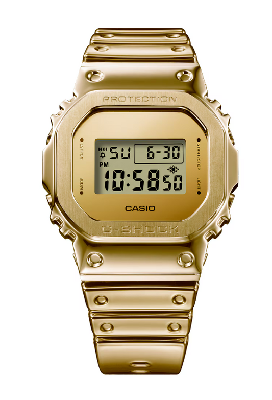 Casio G-SHOCK G-STEEL 5600 SERIES GM5600YMG-9 with Metallic Gold Style and Silicone Watch Band