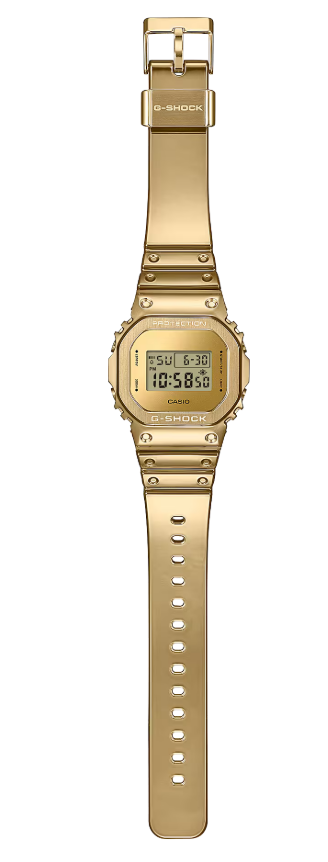 Casio G-SHOCK G-STEEL 5600 SERIES GM5600YMG-9 with Metallic Gold Style and Silicone Watch Band