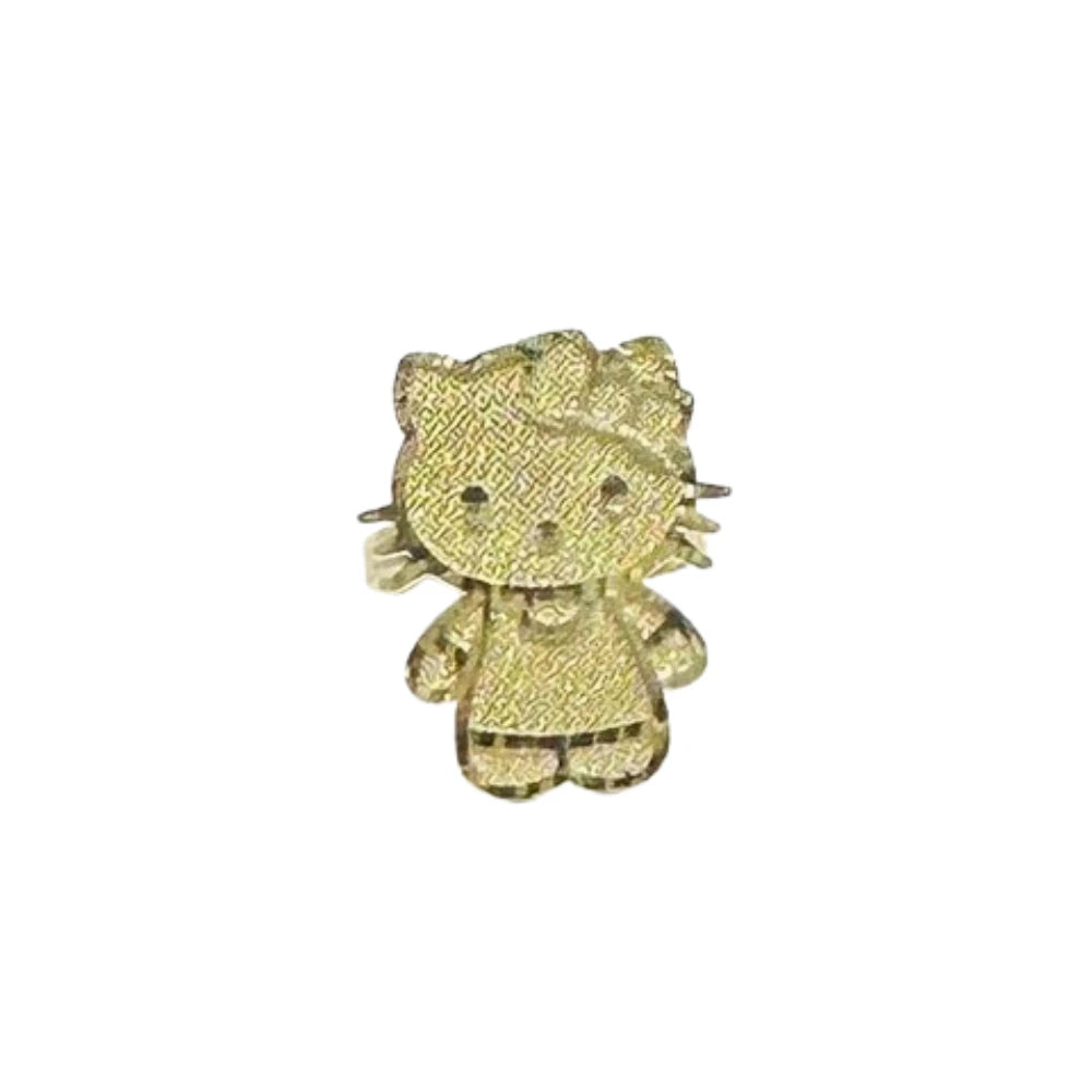 10K GOLD KITTY RING- WEIGHT: 3.1gm