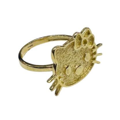 10K GOLD KITTY RING- WEIGHT: 3.0gm