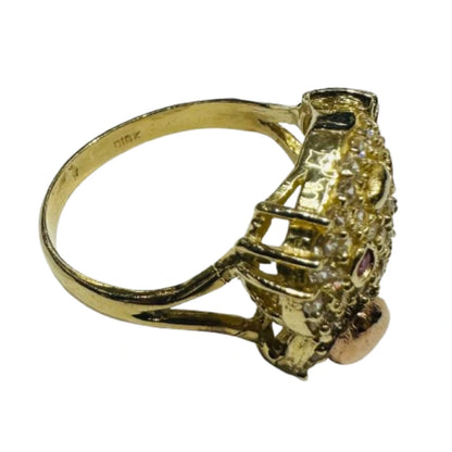 10K GOLD KITTY RING- WEIGHT: 4.7gm