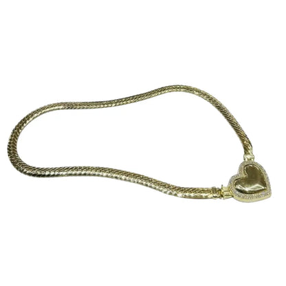 10K GOLD HEART SHAPED NECKLACE- WEIGHT: 23.5gm    18"