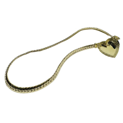10K GOLD HEART SHAPED NECKLACE- WEIGHT: 23.5gm    18"