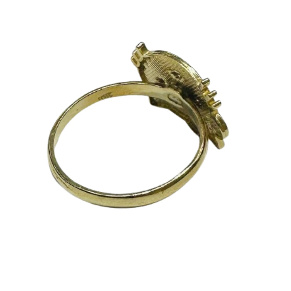 10K GOLD KITTY RING- WEIGHT: 2.2gm