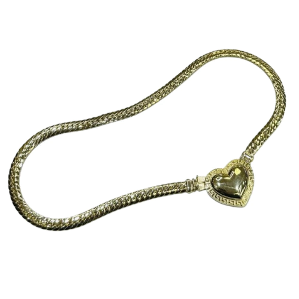 10K GOLD HEART SHAPED NECKLACE- WEIGHT: 23.5gm    18"