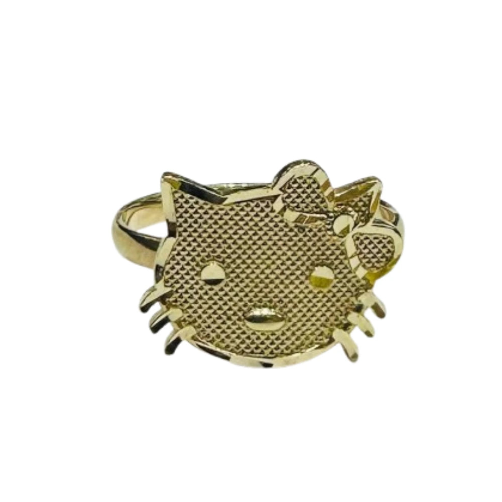 10K GOLD KITTY RING- WEIGHT: 3.0gm
