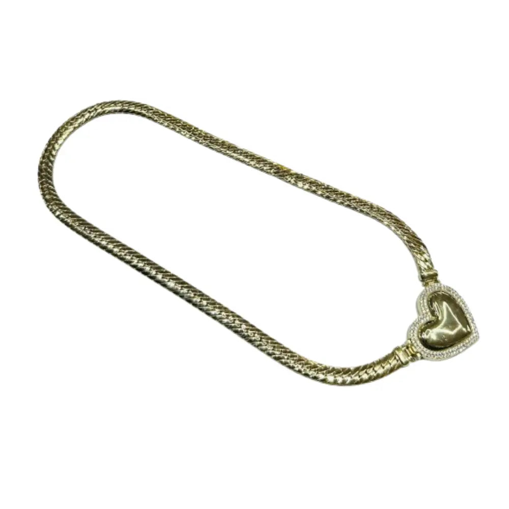 10K GOLD HEART SHAPED NECKLACE- WEIGHT: 23.5gm    18"