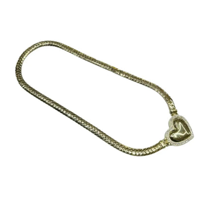10K GOLD HEART SHAPED NECKLACE- WEIGHT: 23.5gm    18"