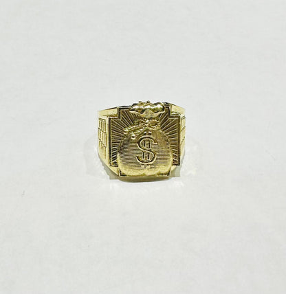 10K GOLD MONEY BAG RING-WEIGHT: 6.00gm