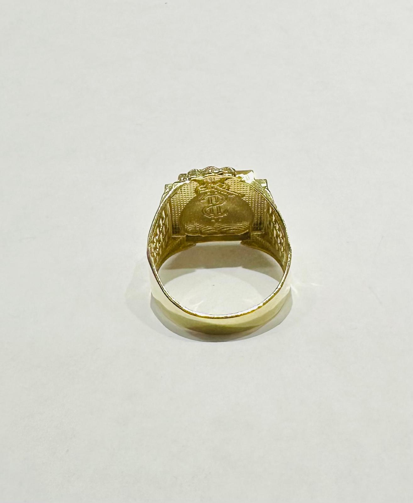 10K GOLD MONEY BAG RING-WEIGHT: 6.00gm