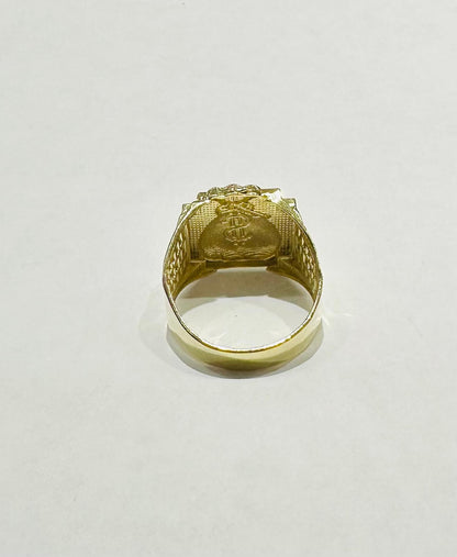 10K GOLD MONEY BAG RING-WEIGHT: 6.00gm
