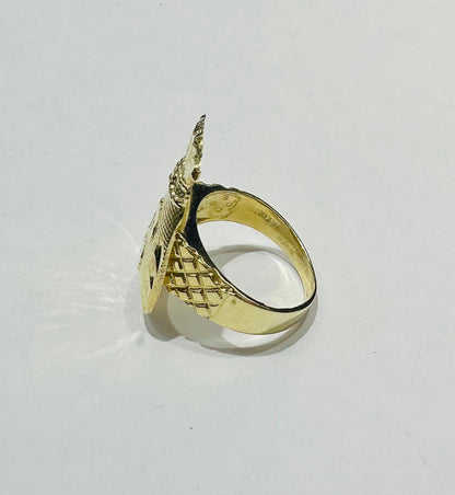 10K GOLD MONEY BAG RING- WEIGHT: 6.4gm