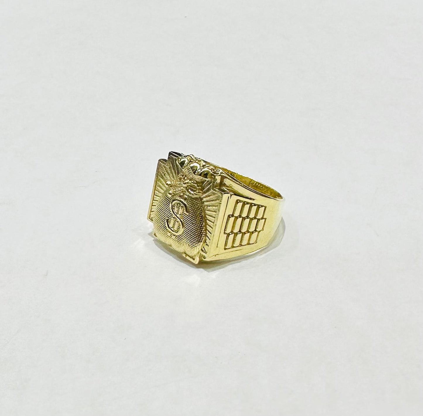 10K GOLD MONEY BAG RING-WEIGHT: 6.00gm