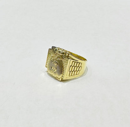 10K GOLD MONEY BAG RING-WEIGHT: 6.00gm
