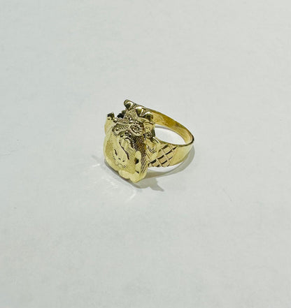 10K GOLD MONEY BAG RING-WEIGHT: 5.7gm