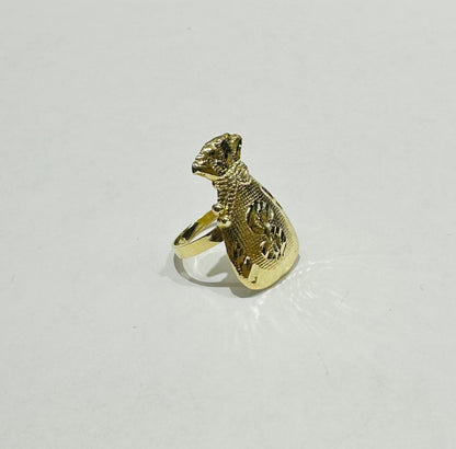 10K GOLD MONEY BAG RING, WEIGHT: 3.1gm
