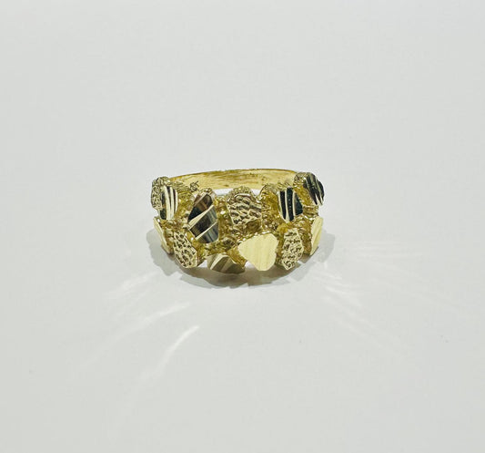 10K GOLD NUGGET RING, WEIGHT: 5.0gm