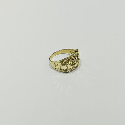 10K GOLD NUGGET RING, WEIGHT: 4.0gm