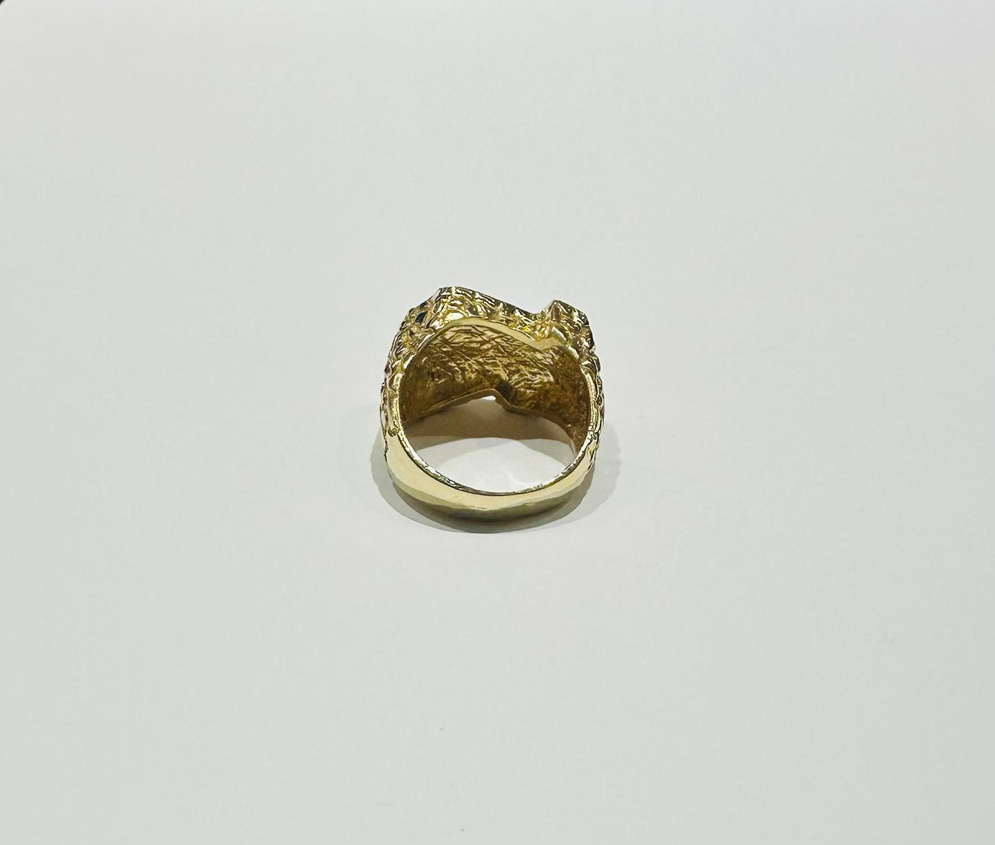 10K GOLD TEXAS NUGGET RING, WEIGHT: 11.7gm