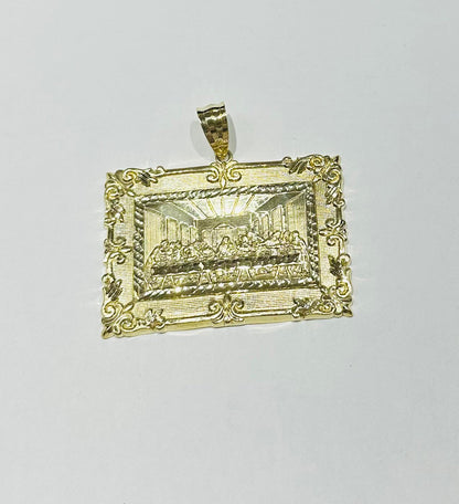 10K GOLD SOLID LAST SUPPER PENDANT, WEIGHT: 33.14gm