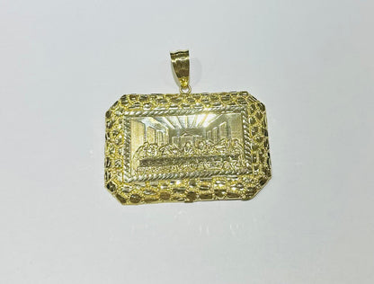 10K GOLD SOLID LAST SUPPER PENDANT, WEIGHT: 27.78gm