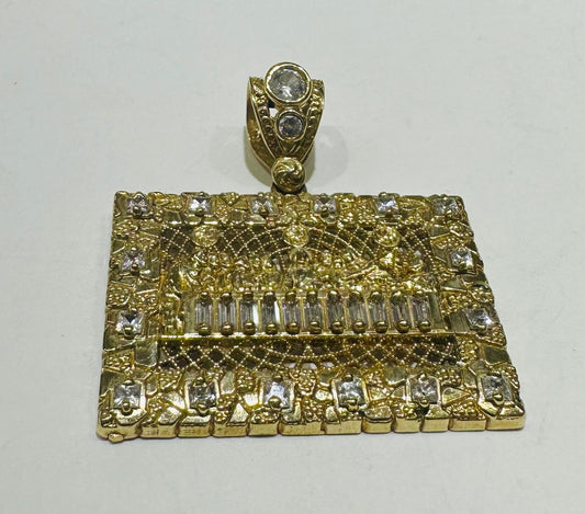 10K GOLD LAST SUPPER PENDANT, WEIGHT: 7.1gm