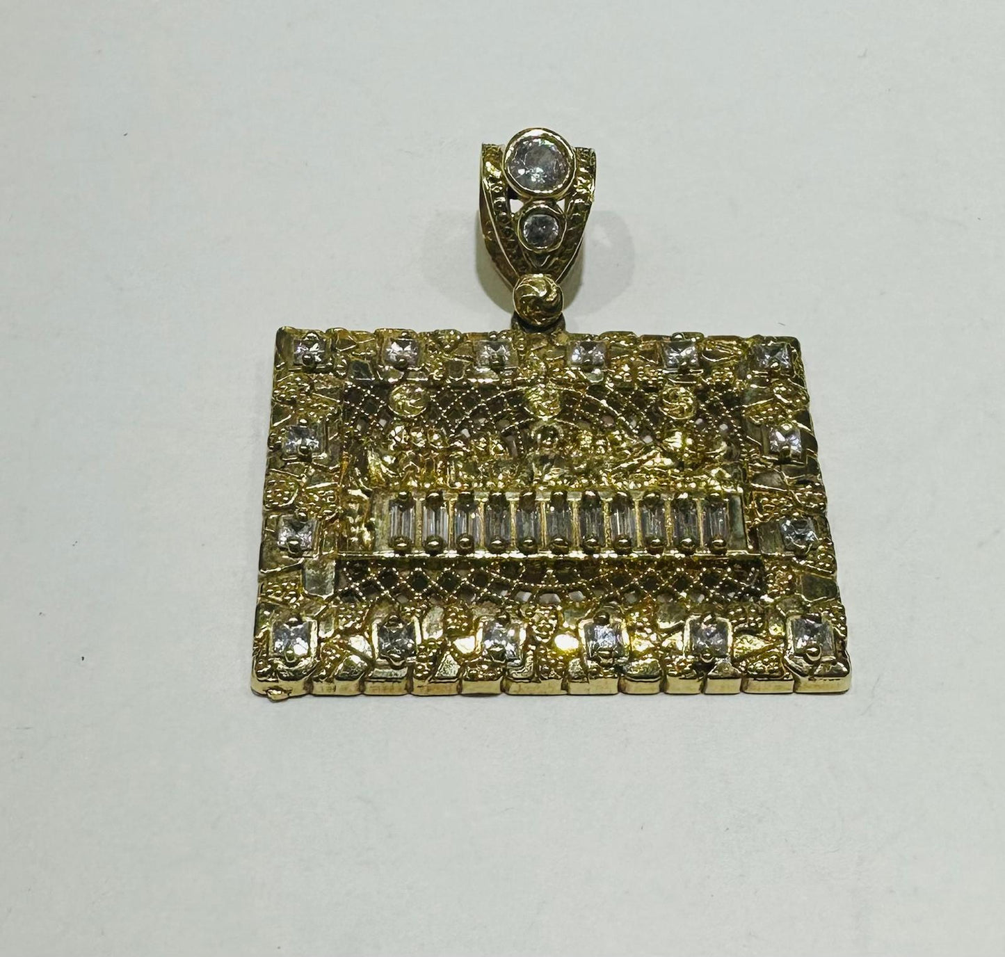 10K GOLD LAST SUPPER PENDANT, WEIGHT: 7.1gm