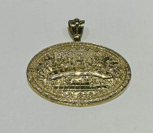 10K GOLD LAST SUPPER PENDANT, WEIGHT: 15.5gm