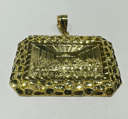 10K GOLD NUGGET LAST SUPPER PENDANT, WEIGHT: 19.21gm