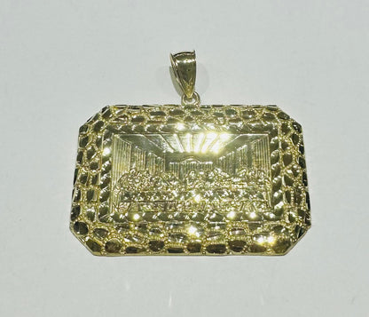 10K GOLD NUGGET LAST SUPPER PENDANT, WEIGHT: 19.21gm