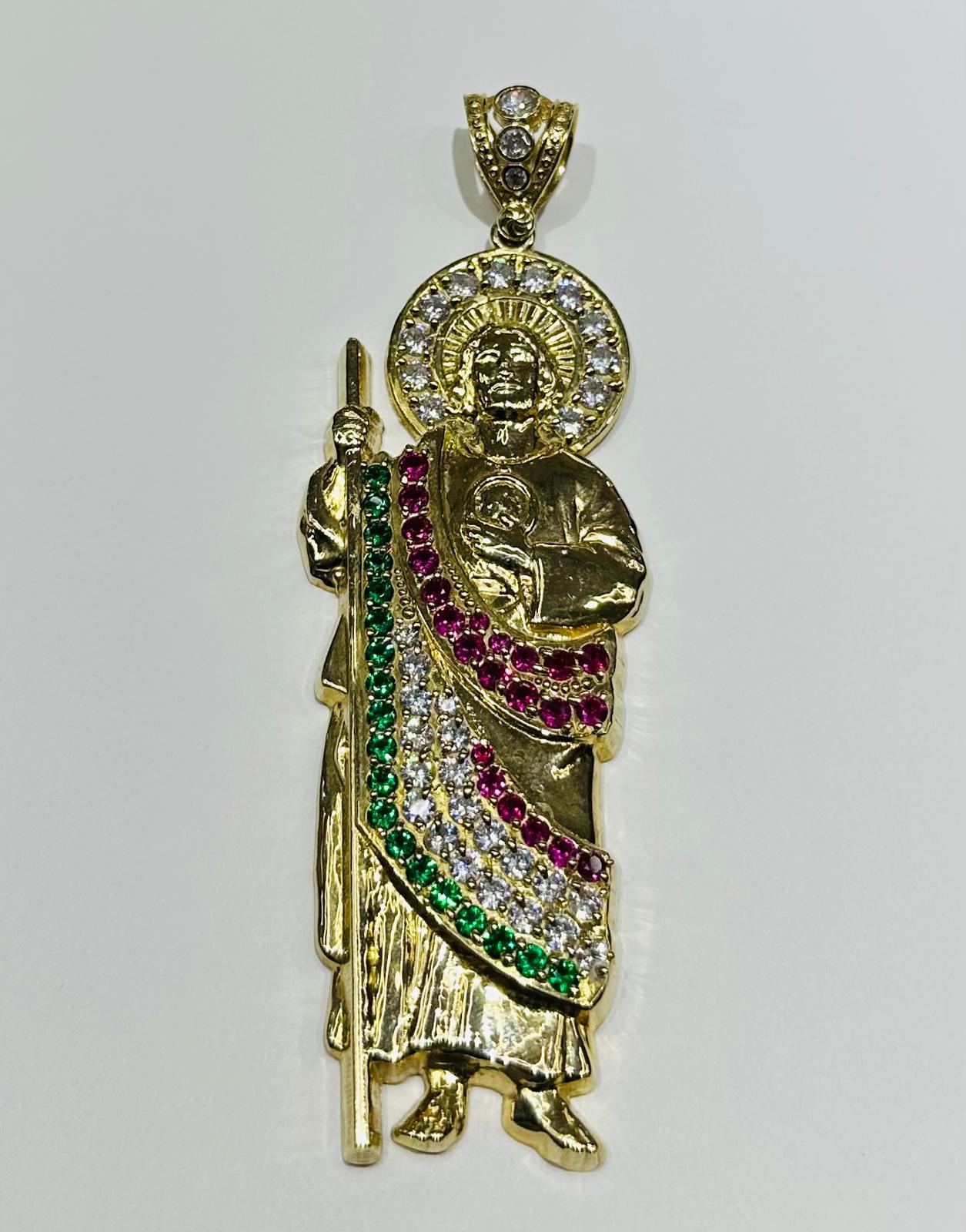10K GOLD SAINT JUDE PENDANT, WEIGHT: 35.0gm