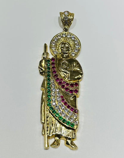 10K GOLD SAINT JUDE PENDANT, WEIGHT: 35.0gm