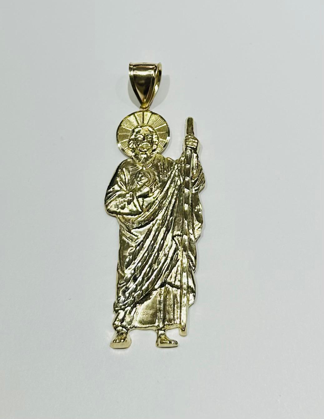 10K GOLD SAINT JUDE PENDANT, WEIGHT: 7.6gm