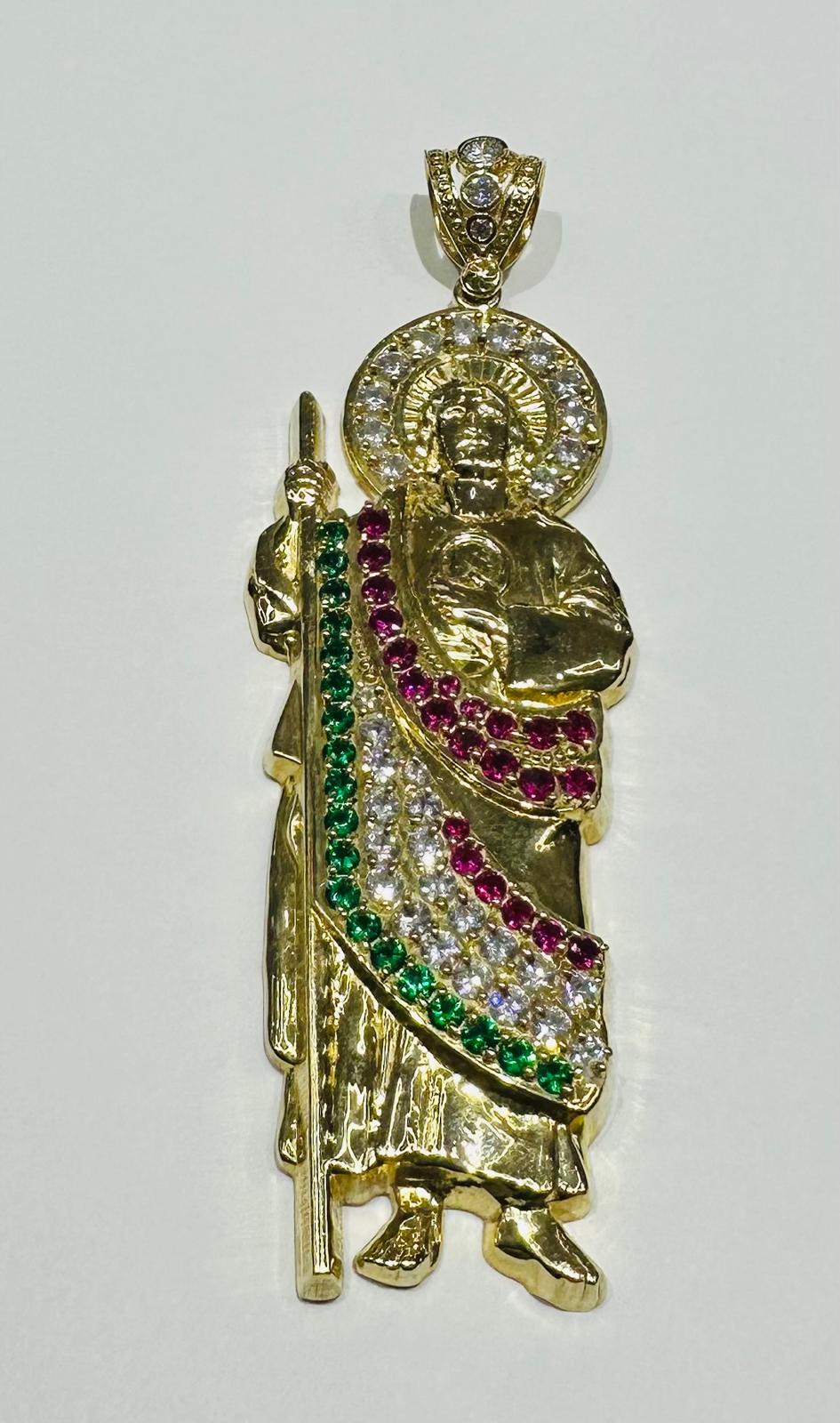 10K GOLD SAINT JUDE PENDANT, WEIGHT: 35.0gm