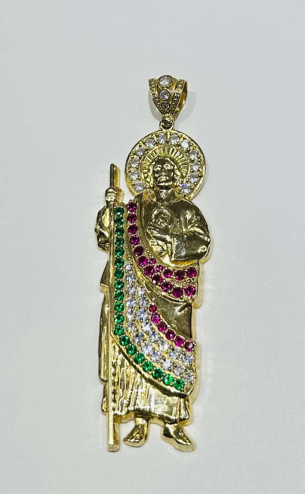 10K GOLD SAINT JUDE PENDANT, WEIGHT: 35.0gm