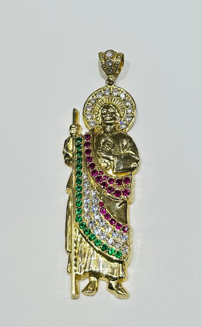 10K GOLD SAINT JUDE PENDANT, WEIGHT: 35.0gm