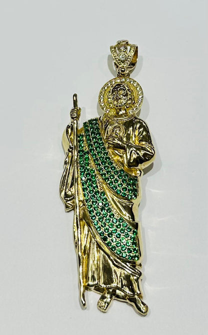 10K GOLD SAINT JUDE PENDANT, WEIGHT: 30.5gm