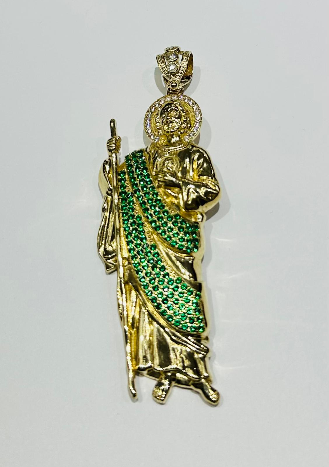 10K GOLD SAINT JUDE PENDANT, WEIGHT: 30.5gm