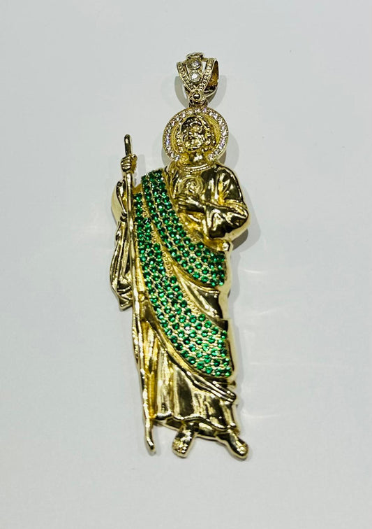 10K GOLD SAINT JUDE PENDANT, WEIGHT: 30.5gm