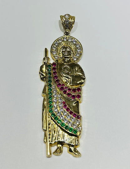 10K GOLD SAINT JUDE PENDANT, WEIGHT: 35.0gm