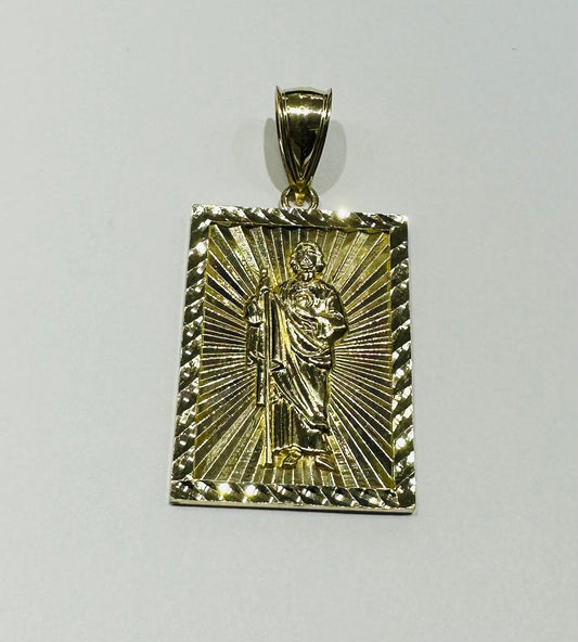 10K GOLD SAINT JUDE PENDANT, WEIGHT: 8.3gm