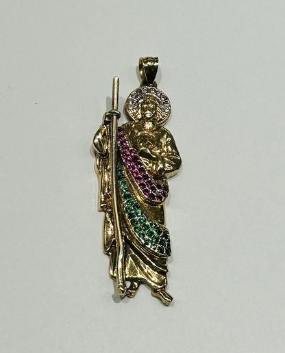 10K GOLD SAINT JUDE PENDANT, WEIGHT: 7.6gm